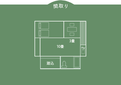 讃水館　和洋室　間取り